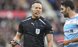 Referee Stephen Martin officiates the Sky Bet Championship match between Middlesbrough and...