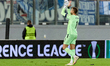 Henry Bonello, goalkeeper of Hamrun Spartans, applauds his team's fans after the UEFA Conf...