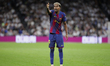 Lamine Yamal of Barcelona plays during the LaLiga 2025/26 match between Real Madrid and Ba...