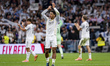 Jude Bellingham of Real Madrid celebrates after winning the LaLiga EA Sports football matc...
