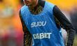 Hugo Bueno of Wolverhampton Wanderers warms up during the Premier League match between Wol...