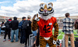 The Princeton Tigers mascot, Tiger, appears during an NCAA Football Championship Division...