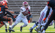 DJ GORDON, 18, rushes the ball for the Harvard Crimson during an NCAA Football Championshi...