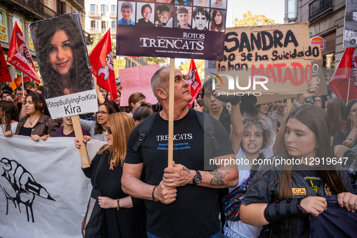 Student Strike In Barcelona And Other Spanish Cities Against Bullying