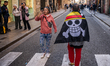 Hundreds of students, mostly from Generation Z, demonstrate against bullying in Barcelona,...