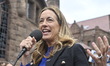 Candidate for New Jersey Governor Mikie Sherrill speaks at a kickoff event and campaign ra...