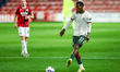 Dujuan Richards, 37, of Chelsea FC is in action during the Vertu Trophy match between Wals...
