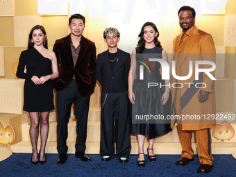 American actress and musician Cristin Milioti, Canadian actor, stuntman, writer, and advocate Simu Liu, American actor Elias Janssen, Americ... by Image Press Agency/NurPhoto