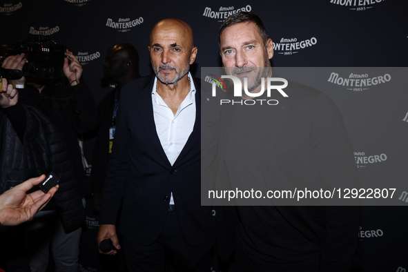 Luciano Spalletti and Francesco Totti appear during the press conference to present the new Amaro Montenegro commercial starring the two ico... by Alessandro Bremec/NurPhoto