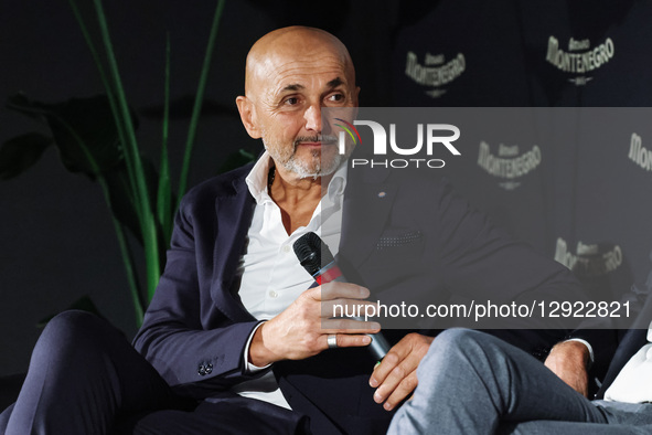 Luciano Spalletti, an Italian football coach, is seen during the press conference to present the new Amaro Montenegro commercial starring th... by Alessandro Bremec/NurPhoto