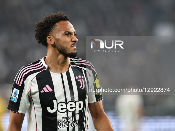 Lloyd Kelly participates in the Serie A 2025-2026 match between Juventus and Udinese in Torino, Italy, on October 29, 2025.  by Loris Roselli/NurPhoto