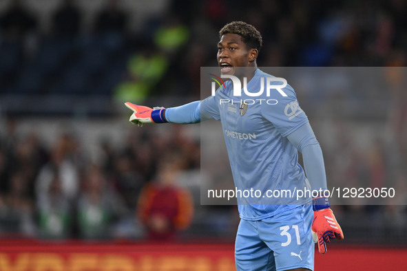 Zion Suzuki of Parma Calcio 1923 is in action during the 9th day of the Serie A Championship between A.S. Roma and Parma Calcio 1913 at the... by Domenico Cippitelli/NurPhoto
