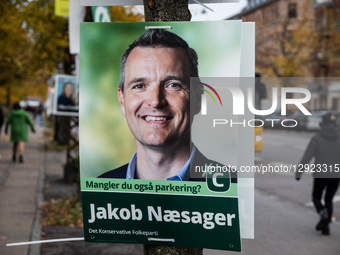 An election campaign poster for Jakob Naesager of the Conservative People's Party is seen in Copenhagen, Denmark, on October 29, 2025. Munic... by Kristian Tuxen Ladegaard Berg/NurPhoto
