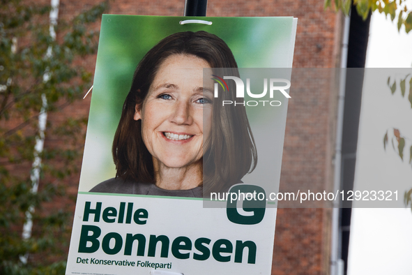 An election campaign poster for Helle Bonnesen of the Conservative People's Party is seen in Copenhagen, Denmark, on October 29, 2025. Munic... by Kristian Tuxen Ladegaard Berg/NurPhoto
