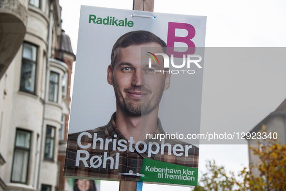 An election campaign poster for Christopher Rohl of the Social Liberal Party is seen in Copenhagen, Denmark, on October 29, 2025. Municipal... by Kristian Tuxen Ladegaard Berg/NurPhoto