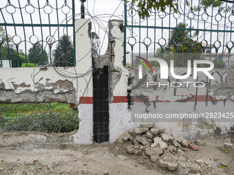 The damaged and destroyed walls of the Parliament House are seen nearly one and a half months after the Gen Z anti-corruption protests in Ka... by Safal Prakash Shrestha/NurPhoto