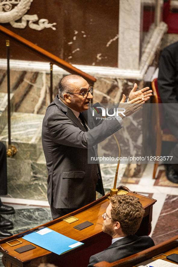 In Paris, France, on October 28, 2025, Laurent Nunez, former Police Mayor and now Minister of the Interior, speaks during the session of que... by Telmo Pinto/NurPhoto
