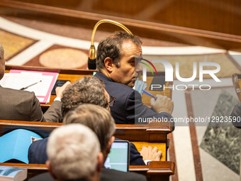 In Paris, France, on October 28, 2025, Sebastien Lecornu, the French Prime Minister, is seen during the session of questions to the French g... by Telmo Pinto/NurPhoto