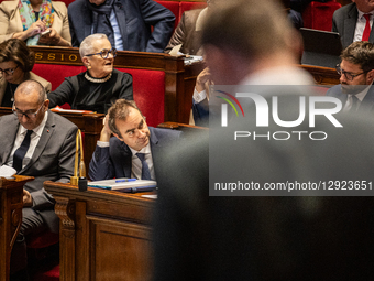In Paris, France, on October 28, 2025, Sebastien Lecornu, the French Prime Minister, is seen during the session of questions to the French g... by Telmo Pinto/NurPhoto