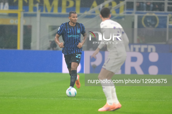 Manuel Akanji of FC Internazionale carries the ball during the soccer match between FC Internazionale and ACF Fiorentina, MD9 of the Serie A... by Roberto Tommasini/NurPhoto
