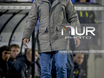 NAC Breda trainer Carl Hoefkens is present during the match between NAC Breda and Heracles Almelo (cup) at the Rat Verlegh Stadium for the E... by EYE4images/NurPhoto