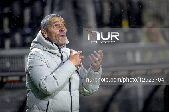 Heracles Almelo trainer Hendrie Kruzen is present during the match between NAC Breda and Heracles Almelo (cup) at the Rat Verlegh Stadium fo... by EYE4images/NurPhoto