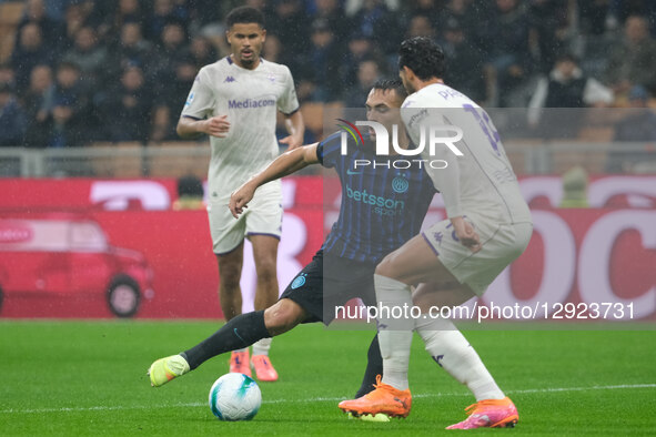 Lautaro Martinez of FC Internazionale plays during the soccer match between FC Internazionale and ACF Fiorentina, MD9 of the Serie A Enilive... by Roberto Tommasini/NurPhoto