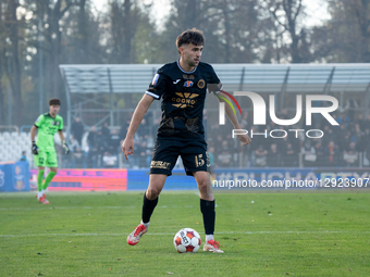 Daniel Hoyo Kowalski plays during the game between Wisla Krakow and Hutnik Krakow in Krakow, Poland, on October 29, 2025. This is a STS Puch... by Marcin Golba/NurPhoto