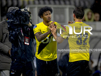 NAC Breda forwards Charles Brym and Juho Talvitie play during the match between NAC Breda and Heracles Almelo (cup) at the Rat Verlegh Stadi... by EYE4images/NurPhoto