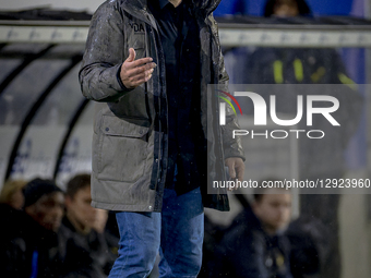 NAC Breda trainer Carl Hoefkens is present during the match between NAC Breda and Heracles Almelo (cup) at the Rat Verlegh Stadium for the E... by EYE4images/NurPhoto