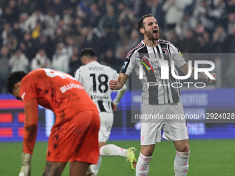 Federico Gatti participates in the Serie A 2025-2026 match between Juventus and Udinese in Torino, Italy, on October 29, 2025.  by Loris Roselli/NurPhoto