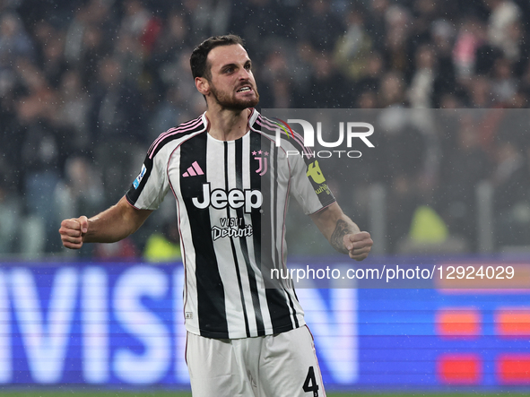 Federico Gatti participates in the Serie A 2025-2026 match between Juventus and Udinese in Torino, Italy, on October 29, 2025.  by Loris Roselli/NurPhoto
