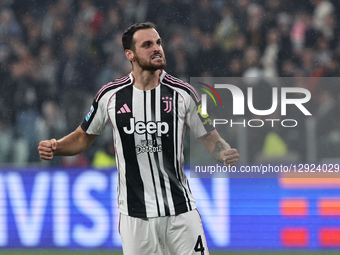 Federico Gatti participates in the Serie A 2025-2026 match between Juventus and Udinese in Torino, Italy, on October 29, 2025.  by Loris Roselli/NurPhoto