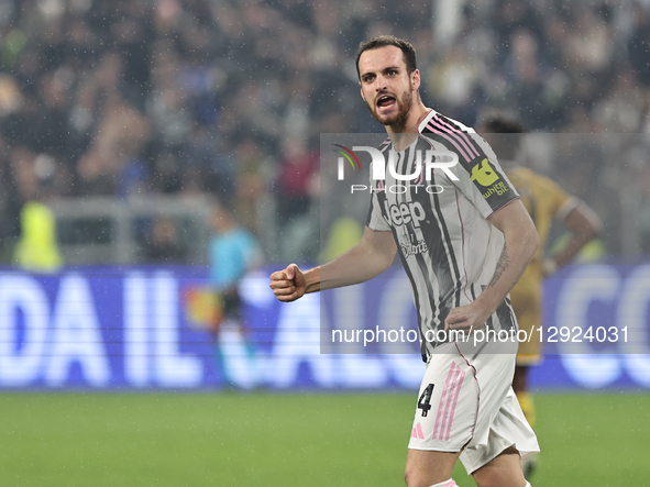 Federico Gatti participates in the Serie A 2025-2026 match between Juventus and Udinese in Torino, Italy, on October 29, 2025.  by Loris Roselli/NurPhoto