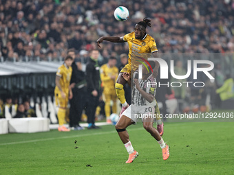 Oumar Solet participates in the Serie A 2025-2026 match between Juventus and Udinese in Torino, Italy, on October 29, 2025.  by Loris Roselli/NurPhoto