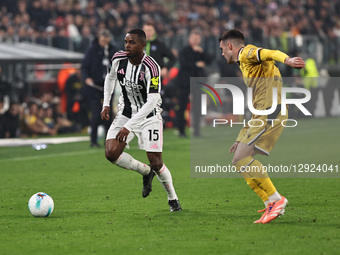 Pierre Kalulu participates in the Serie A 2025-2026 match between Juventus and Udinese in Torino, Italy, on October 29, 2025.  by Loris Roselli/NurPhoto