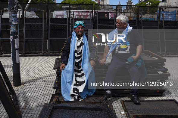 Pensioners and social movements protest outside the Argentine National Congress in Buenos Aires, Argentina, on October 29, 2025, as they do... by Catriel Gallucci Bordoni/NurPhoto