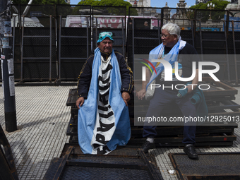 Pensioners and social movements protest outside the Argentine National Congress in Buenos Aires, Argentina, on October 29, 2025, as they do... by Catriel Gallucci Bordoni/NurPhoto