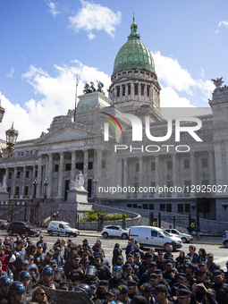 Pensioners and social movements protest outside the Argentine National Congress in Buenos Aires, Argentina, on October 29, 2025, as they do... by Catriel Gallucci Bordoni/NurPhoto