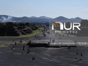 A view of the Avenue of the Dead in Teotihuacan, Mexico on October 29, 2025.  by Jakub Porzycki/NurPhoto