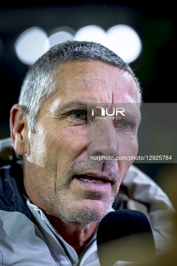 Heracles Almelo trainer Hendrie Kruzen is present during the match between NAC Breda and Heracles Almelo (cup) at the Rat Verlegh Stadium fo... by EYE4images/NurPhoto