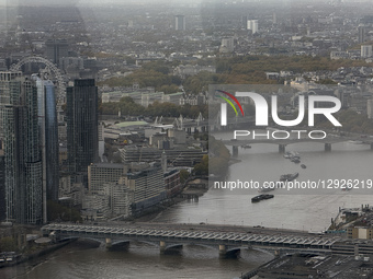 A general view of the capital is visible from the top floor of a skyscraper in the financial district known as ''The City'' in London, Engla... by Alberto Pezzali/NurPhoto