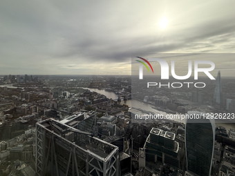 A general view of the capital is visible from the top floor of a skyscraper in the financial district known as ''The City'' in London, Engla... by Alberto Pezzali/NurPhoto