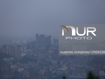 Continuous rainfall triggered by Cyclone Mointha drenches the Kathmandu Valley in Kathmandu, Nepal, on October 30, 2025, disrupting daily li... by Sanjit Pariyar/NurPhoto