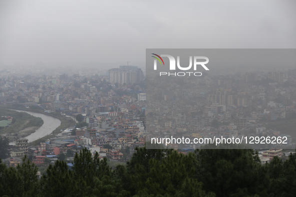 Heavy rain batters Kathmandu, Nepal, on October 30, 2025, as the weather pattern is influenced by Cyclone Montha from India. The Department... by Subaas Shrestha/NurPhoto