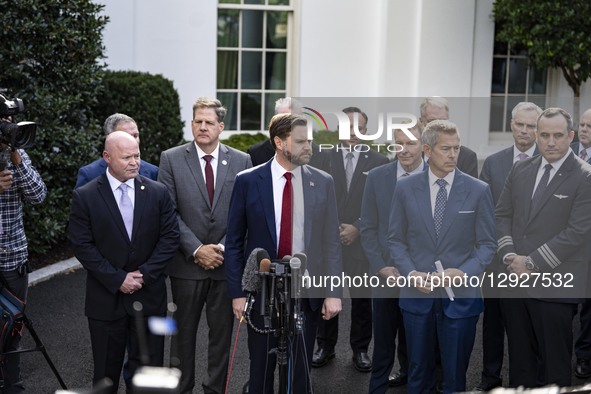 US Vice President JD Vance and U.S. Secretary of Transportation, Sean Duffy, come to the rural areas to discuss the government's stance on h... by Andrew Thomas/NurPhoto