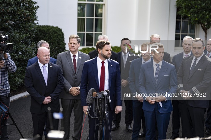 US Vice President JD Vance And U.S. Secretary Of Transportation, Sean Duffy 