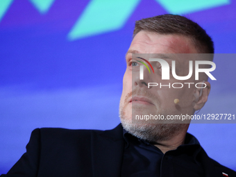 Adrian Zandberg, Co-Chairman of the Razem Party and Member of Parliament, participates in a panel discussion at the Krynica Forum 2025 in Kr... by Klaudia Radecka/NurPhoto