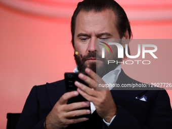 Krzysztof Stanowski, entrepreneur and founder of Channel Zero, participates in a panel discussion at the Krynica Forum 2025 on October 29, 2... by Klaudia Radecka/NurPhoto