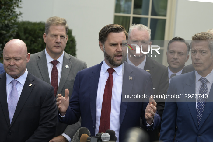 DC: VP Vance hold a Gov. Shutdown stakeout